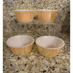 Set of 4 Fire King Luster Custard Cups (2nd Listing)